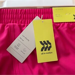 NWT XL Girls All in Motion Pink Run Shorts